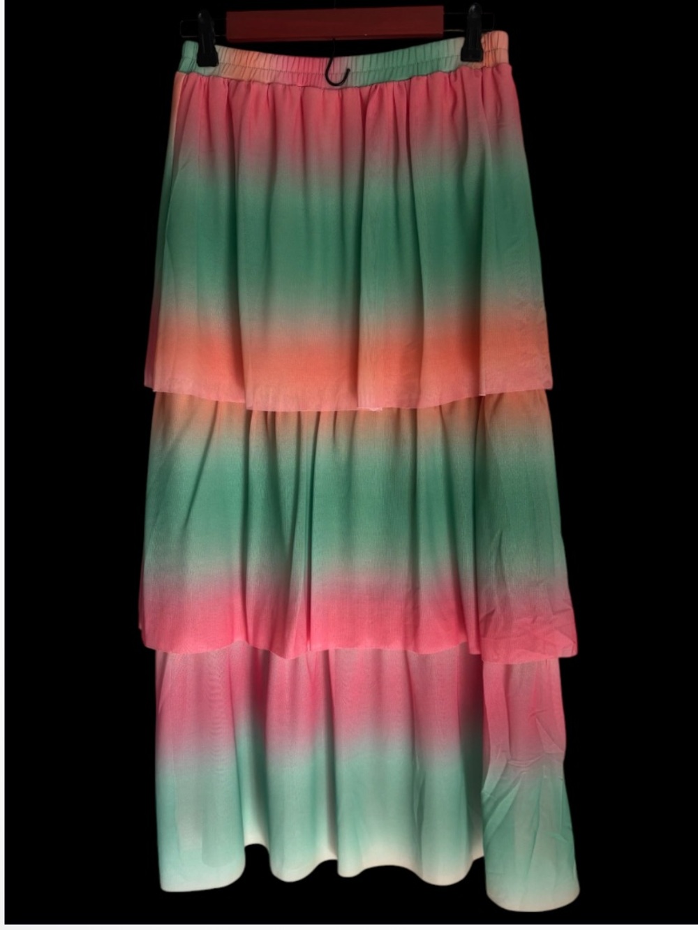 If She Loves Ombre Tiered Maxi Skirt NWOT